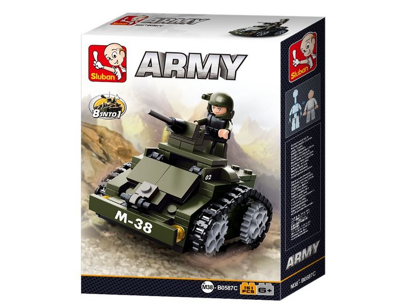 Конструктор "Армия - танк" 151 дет. в кор. M38-B0587C