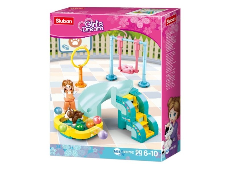 Конструктор "Игровая площадка для питомца" 90 дет. в кор. M38-B0970E