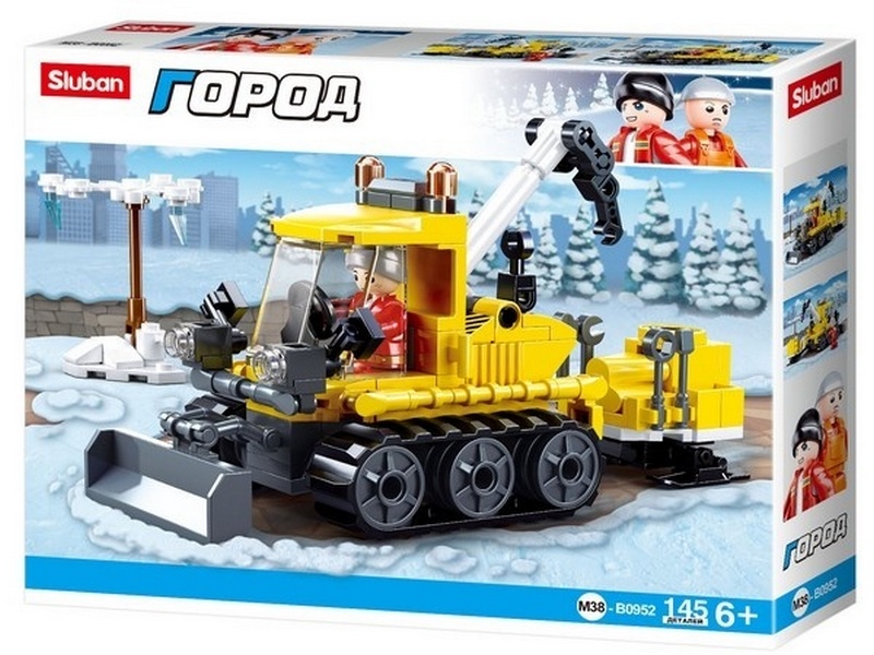 Конструктор "Снегоуборочный трактор" 145 дет. в кор. M38-B0952