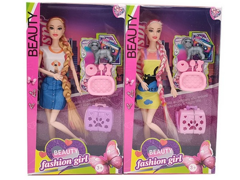 Кукла шарнирная 30 см с питомцем и аксесс. в кор. 3021293