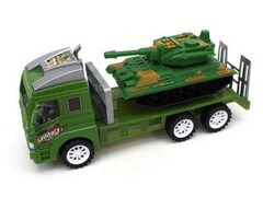 79595 [3065512]Трейлер инерц. "Военный" с танком 26*11*8,5 см в пак. 3065512