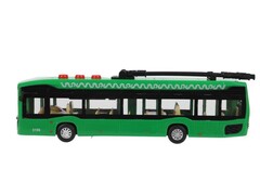 79634 [KAMTROLL-20PL-GN]Технопарк. Городской троллейбус пластик. инерц. 19 см (свет, звук)