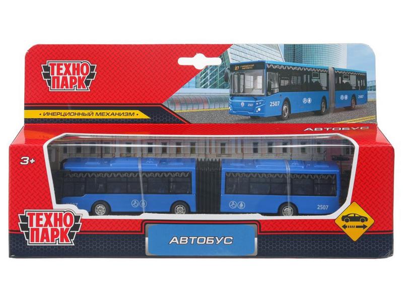 Технопарк. Автобус металл. инерц. 18 см (открыв. двери)
