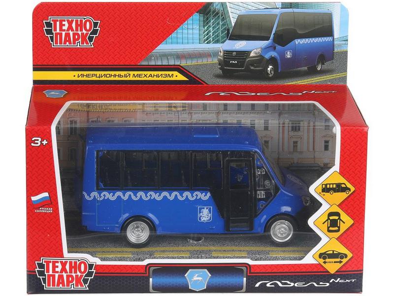 Технопарк. Машина «ГАЗЕЛЬ NEXT» металл. инерц. 14,5 см (открыв. двери, кузов)