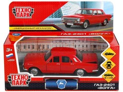 Технопарк. Машина «ГАЗ-2401 ВОЛГА» металл. инерц. 12 см (открыв. двери, багажник) красный