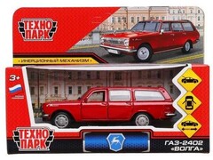 79639 [2402-12-RD]Технопарк. Машина «ГАЗ-2402 ВОЛГА» металл. инерц. 12 см (открыв. двери, багажник) красный