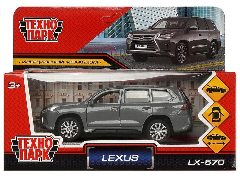 Технопарк. Машина «LEXUS LX-570» металл. инерц. 12 см (открыв. двери, багажник) серый