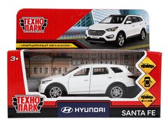 79648 [SANTAFE-12-WH]Технопарк. Машина «HYUNDAI SANTAFE" металл. инерц. 12 см (открыв. двери, багажник) белый