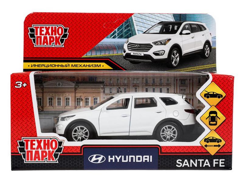 Купить оптом Технопарк. Машина «HYUNDAI SANTAFE" металл. инерц. 12 см (открыв. двери, багажник) белый в Луганске
