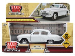 79653 [RETRODY-12-WH-WOD]Технопарк. Машина «РЕТРО АВТОМОБИЛЬ» металл. инерц. 12 см (открыв. двери) белый