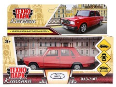 79661 [2107-12-CRY]Технопарк. Машина «ВАЗ-2107» металл. инерц. 12 см (открыв. двери, багажник) вишневый