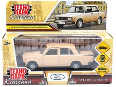 79663 [2105-12-BG]Технопарк. Машина «LADA ваз-2105 1997» металл. инерц. 12 см (открыв. двери, багажник) бежевый