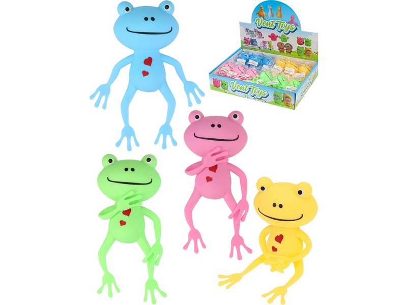Купить оптом Антистресс-мялка "Лягушка-улыбака" 13 см (12шт/уп) ИК-5805 в Луганске