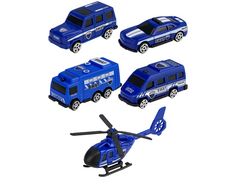 Купить оптом Набор спецтехники "Полиция" 7 см 5 шт в пак. 2926329 в Луганске