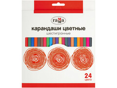 79762 [2001244_24]Карандаши цветные Гамма 24 цвета 2001244_24
