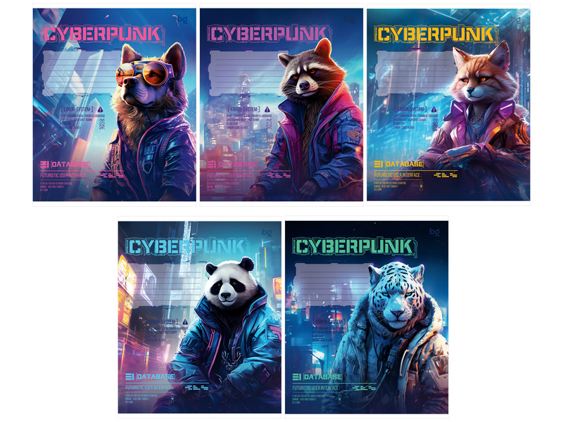 Тетрадь 12л КЛЕТКА BG "Cyberpunk"
