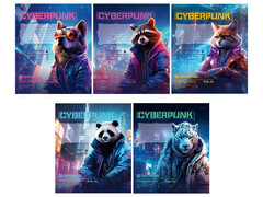 79792 [Т5ск12_вл 60288]Тетрадь 12л КЛЕТКА BG "Cyberpunk"