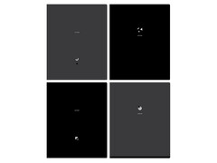 79809 [Т5ск48_лс_тф 12234]Тетрадь 48л КЛЕТКА BG "Monocolor. Black. Concise" (soft-touch)