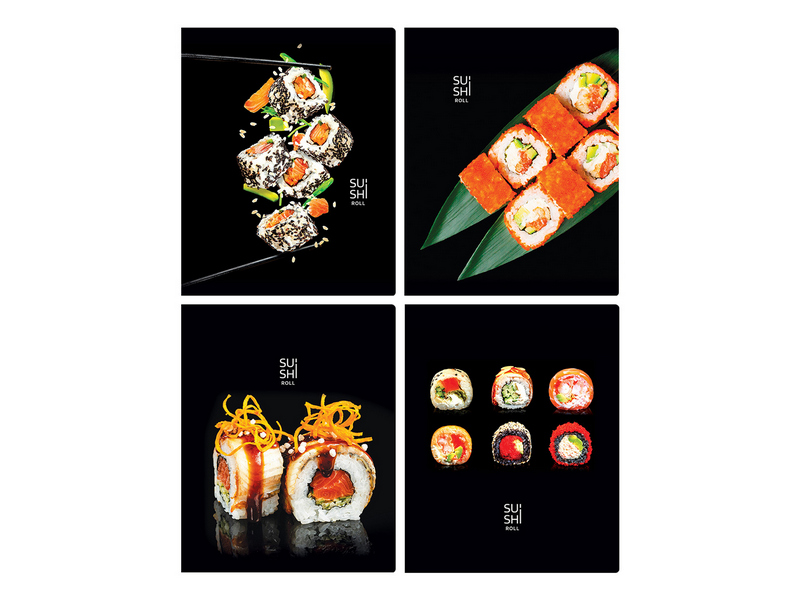 Тетрадь 48л КЛЕТКА BG "Sushi roll"