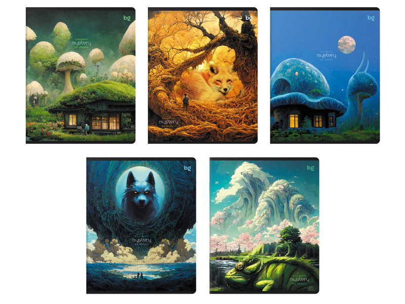 Тетрадь 60л КЛЕТКА BG "Mystery" (глян. лам.)