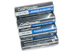79842 []Батарейки пальчиковые GoPower (alkaline, 1,5V) 4шт/уп
