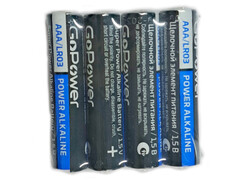 79843 []Батарейки мизинчиковые GoPower (alkaline, 1,5V) 4шт/уп
