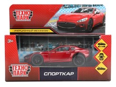 79850 [2210C0142-R1]Технопарк. Машина СПОРТКАР металл. инерц. 12 см (открыв. двери, багажник)