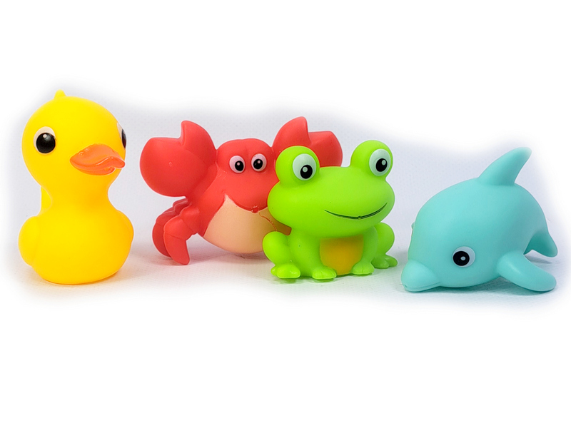 Купить оптом Игрушки для купания "Животные" 4 шт 21*16,5*6 см в пак. 3104022 в Луганске