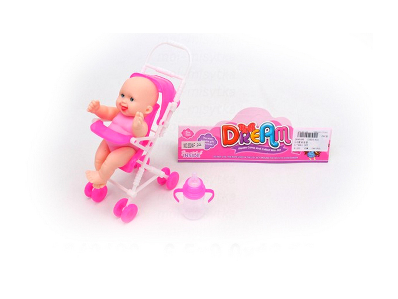 Пупс в коляске с аксесс. 6,5*9*16,5 см в пак. 2840180