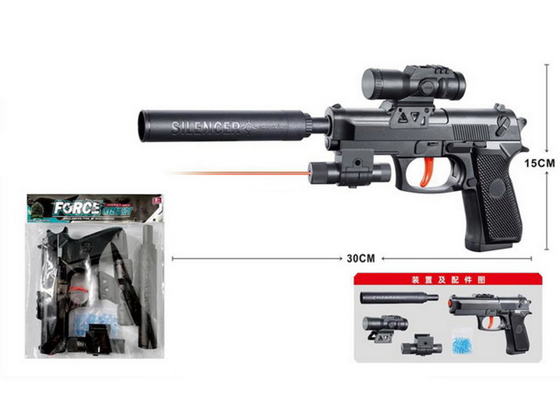 Пистолет (фонарик, орбизы) 16*8*15 см в пак. 3117288