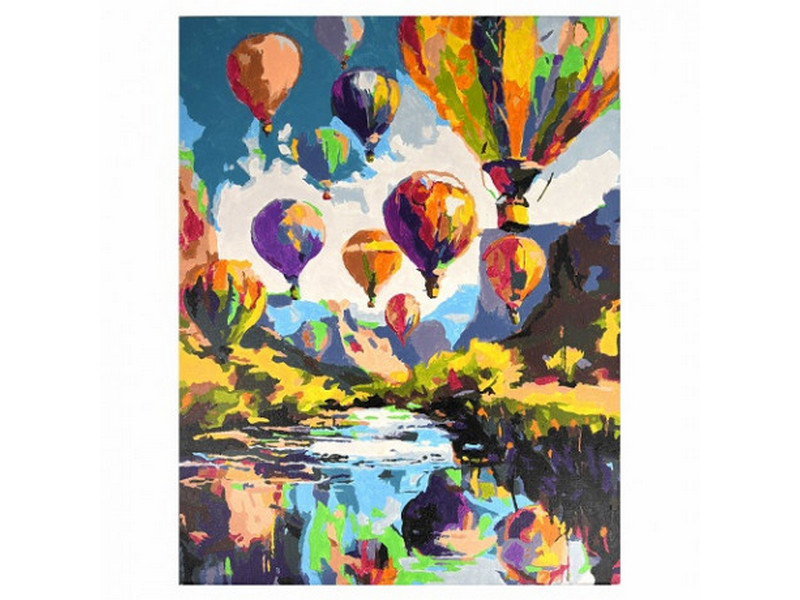 Картина по номерам 40х50 см «ВОЗДУШНЫЕ ШАРЫ»