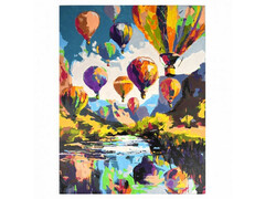 80291 [67945]Картина по номерам 40х50 см «ВОЗДУШНЫЕ ШАРЫ»