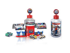 Игрушка «Транспортная заправка» с машинкой металл. 12*6,5 см в банке