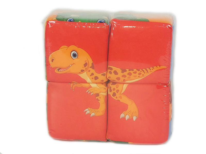 Набор кубиков "Собери картинку" (динозавры) 4 шт РРР-02