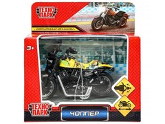 80478 [2187471-R]Технопарк. Мотоцикл «ЧОППЕР" металл. инерц. 9 см  2187471-R