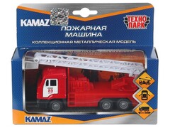 Технопарк. Машина «KAMAZ ПОЖАРНАЯ МАШИНА» металл. инерц.12 см (открыв. двери, подвиж. дет.)