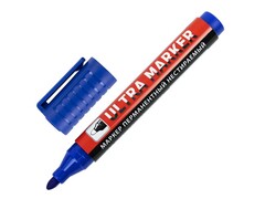 80508 [152206]Маркер перманентный «BRAUBERG. ULTRA MARKER» круглый 3,5 мм СИНИЙ (12шт/уп)