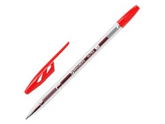 Ручка шариковая «BRAUBERG "ULTRA» прозрачный корпус 1 мм КРАСНАЯ (50шт/уп)