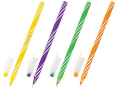 80530 [143019]Ручка шариковая масляная «ЮНЛАНДИЯ "CANDY» цветной корпус 0,6 мм СИНЯЯ (75шт/уп)