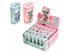 80540 [69644]Точилка с контейнером «ГОРОДСКИЕ КОШЕЧКИ» 2,8х1,9х4,9 см (24шт/уп)