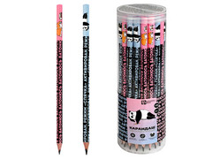 80560 [70078]Карандаш ч/г заточенный без ластика «ГЕРОИ С ХАРАКТЕРОМ» (HB, круглый) 36шт/уп