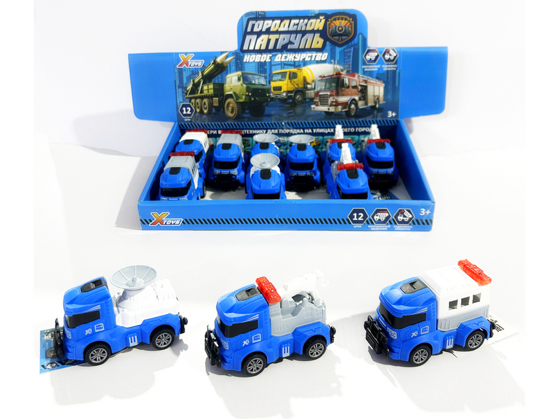 Машинка «Полицейская техника» инерц. 8,5 см