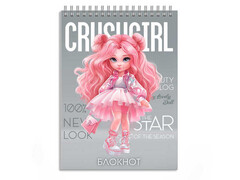 80596 [70141]Блокнот А6 96л клетка «КРАСОТКА» (гребень, офсет)