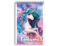 80599 [65969]Блокнот А7 40 л клетка «ЕДИНОРОГ» (гребень, офсет)