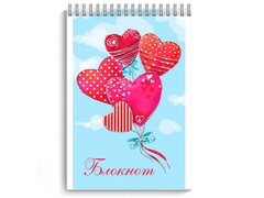 80600 [65970]Блокнот А7 40 л клетка «СЕРДЦА» (гребень, офсет)