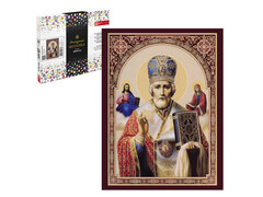 80608 [59809]Алмазная мозаика 30*40 см «СВЯТОЙ НИКОЛАЙ» (с подр., с полн. заполн., класс.) 59809