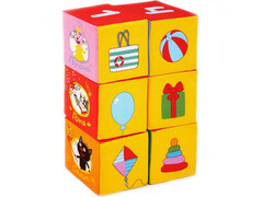 80622 [РРР-12]Набор кубиков "Три кота. Учим цифры" 6 шт РРР-12