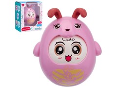 Неваляшка (подвиж. детали, звук колокольчика) розовая 17,5*9,8*14,3 см в кор. IT109541