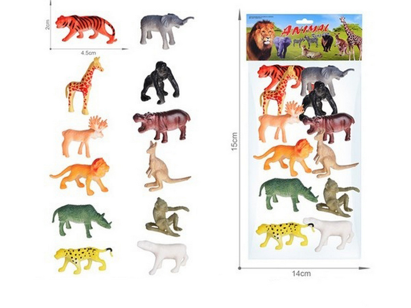 Набор диких животных 12 шт 15*14 см в пак. 2814802