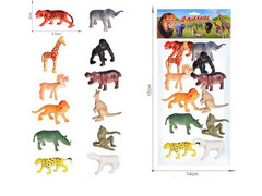 80673 [2814802]Набор диких животных 12 шт 15*14 см в пак. 2814802